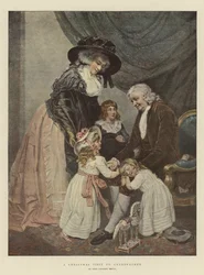 Uma visita de Natal ao avô (chromolitho)